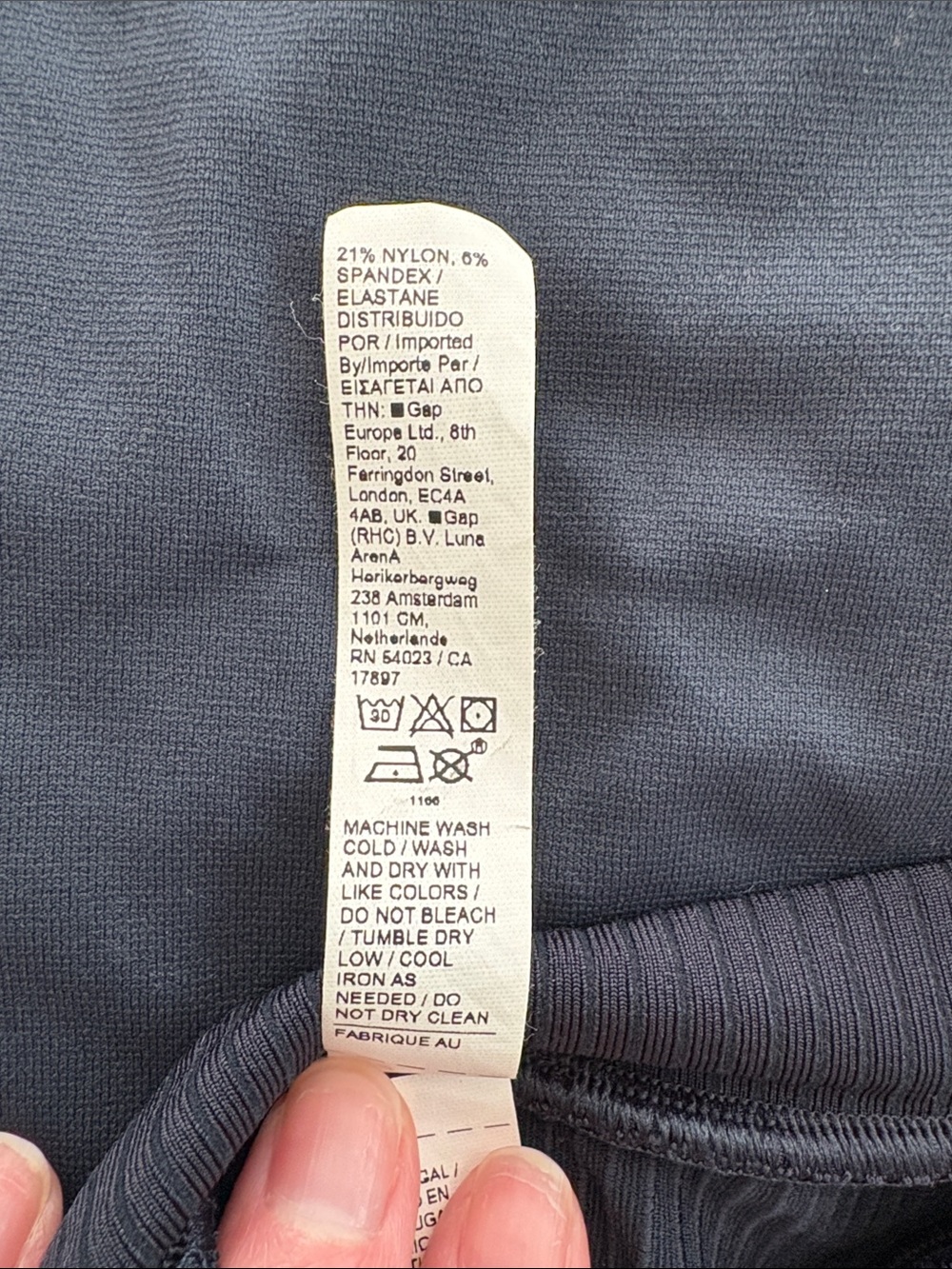 Athleta Ribbed Tank - Navy - Picture 2 of 3